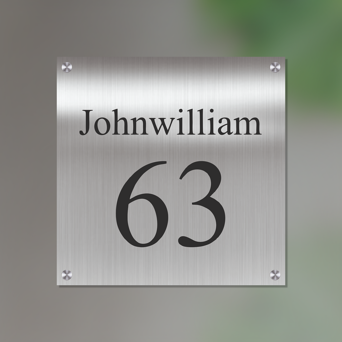 Personalized Stainless Steel Name Plate For Home - NameplateWale