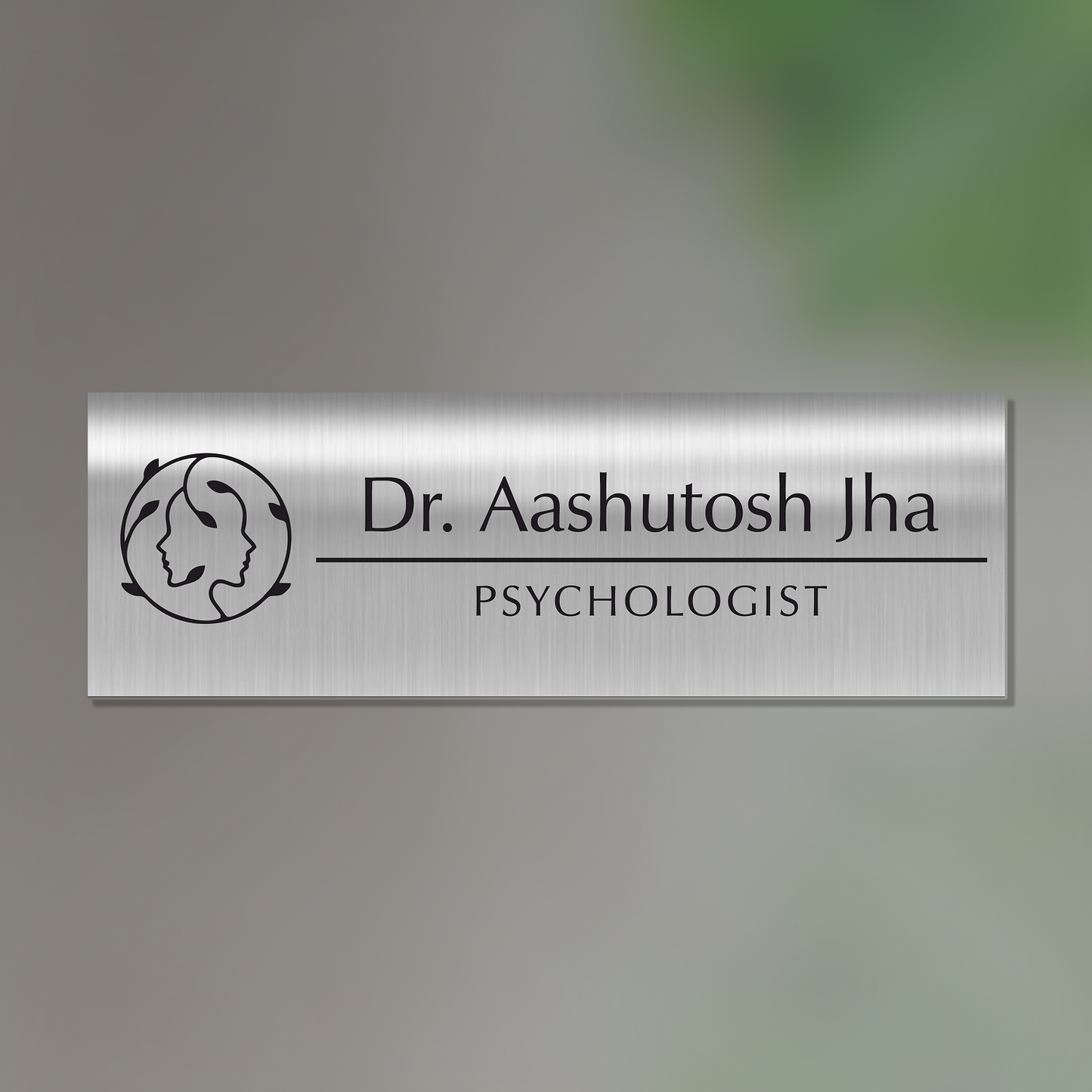 Office Name Plate for Psychologists/ Doctors | Stainless Steel - NameplateWale