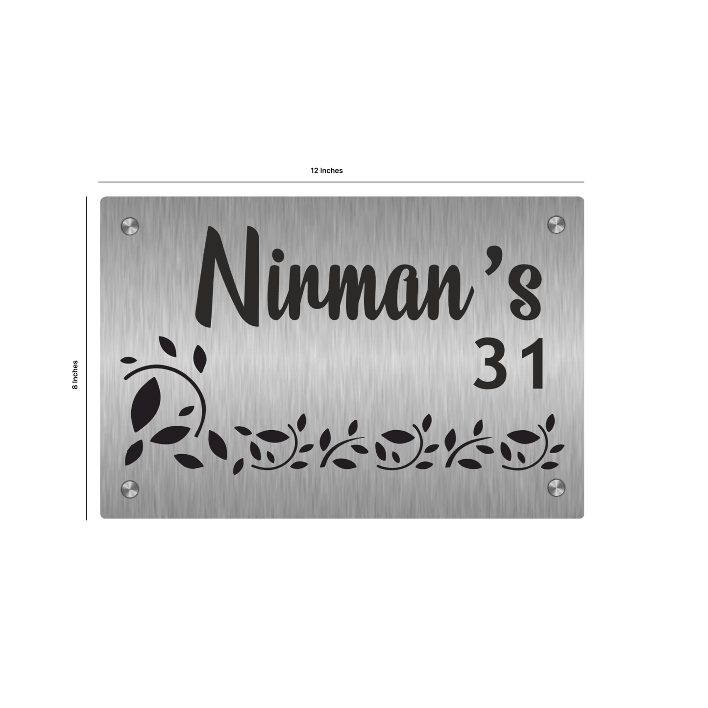 Personalized Stainless Steel Name Plate For Home - NameplateWale