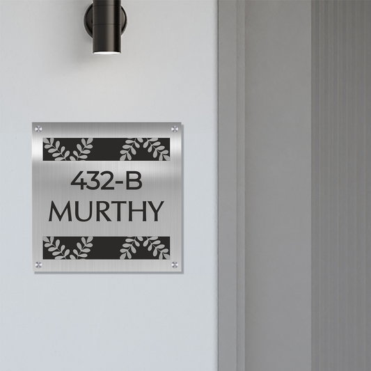 Personalized Stainless Steel Name Plate For Home - NameplateWale