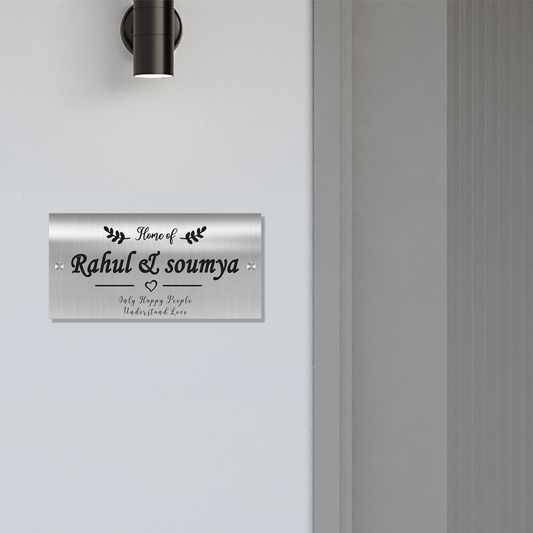 Personalized Stainless Steel Name Plate For Home - NameplateWale