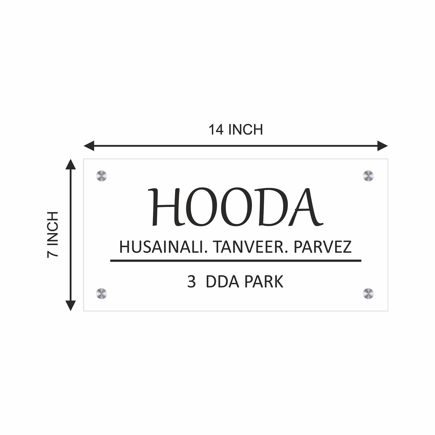 Personalized Stainless Steel Name Plate For Home - NameplateWale
