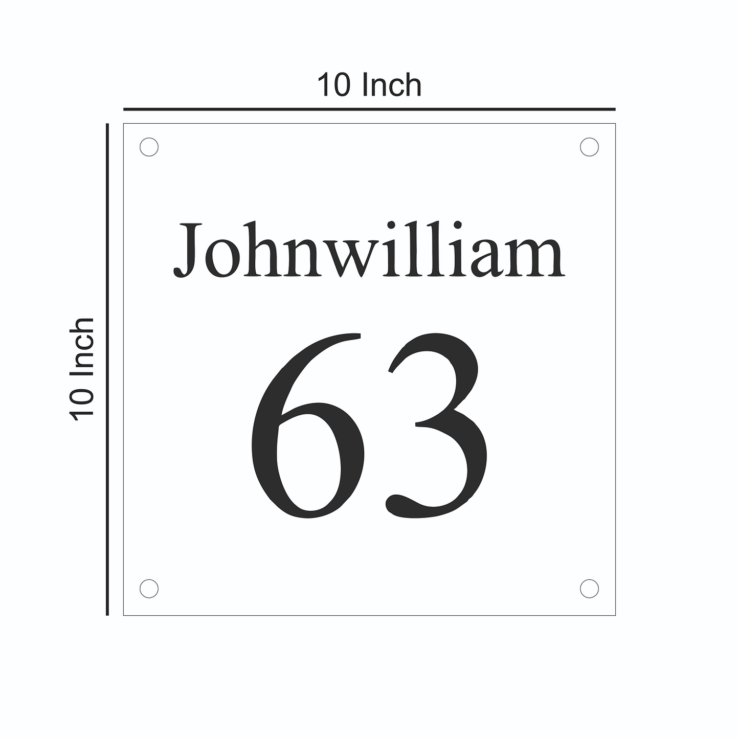 Personalized Stainless Steel Name Plate For Home - NameplateWale