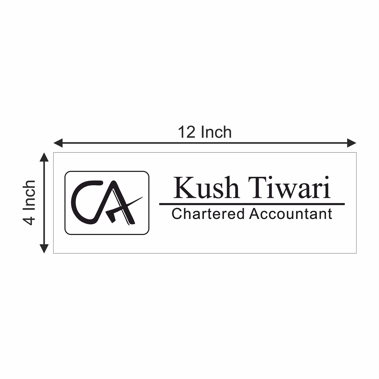 Office Name Plate – Chartered Accountant (CA) | Stainless Steel - NameplateWale