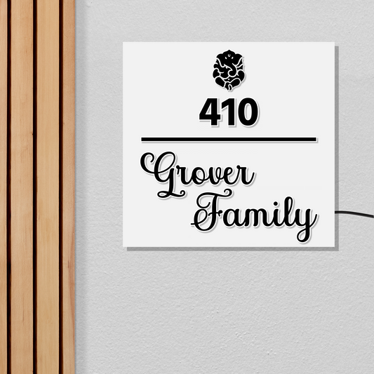 Guttever Light Name Plate for Home
