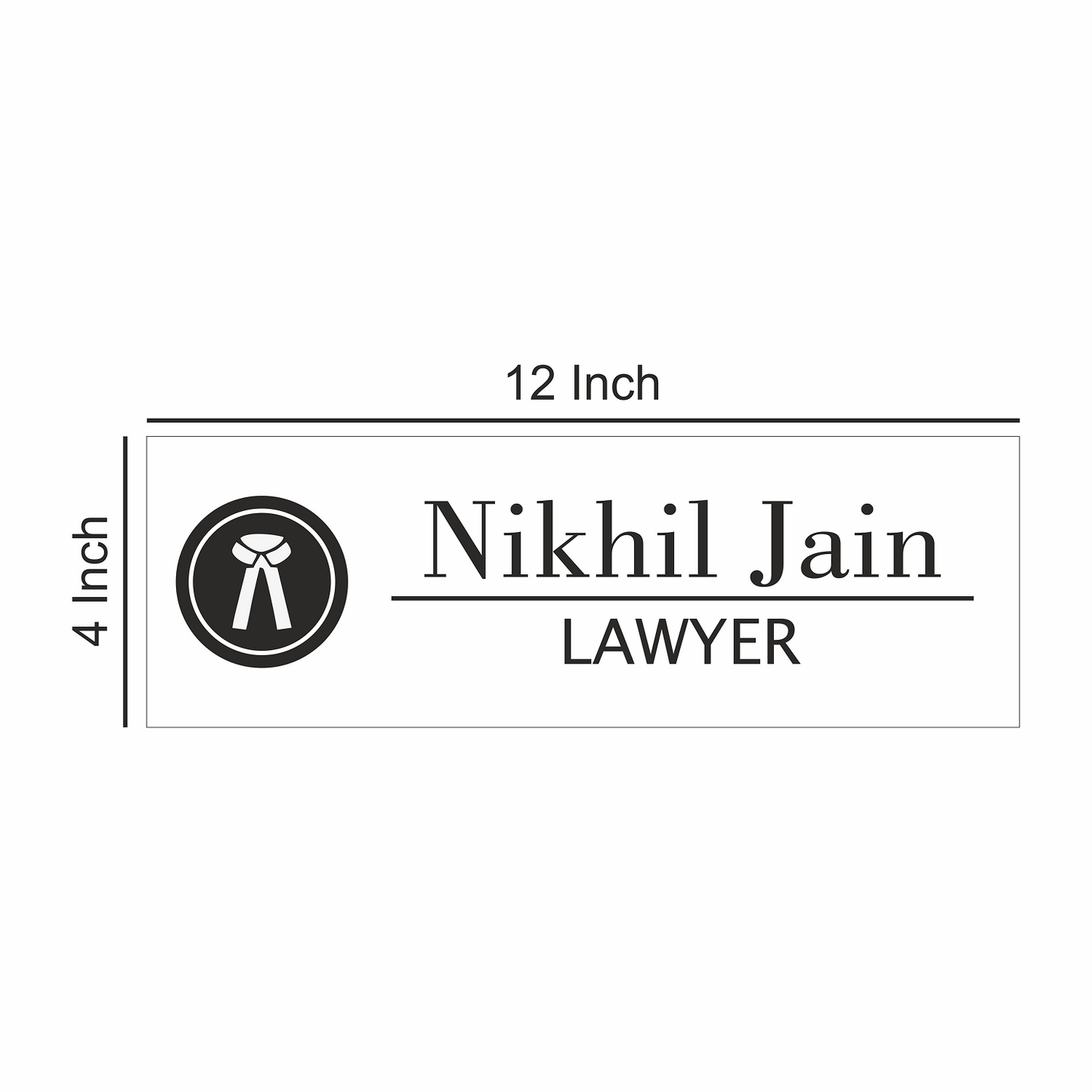 Office Name Plate for Lawyers | Stainless Steel - NameplateWale