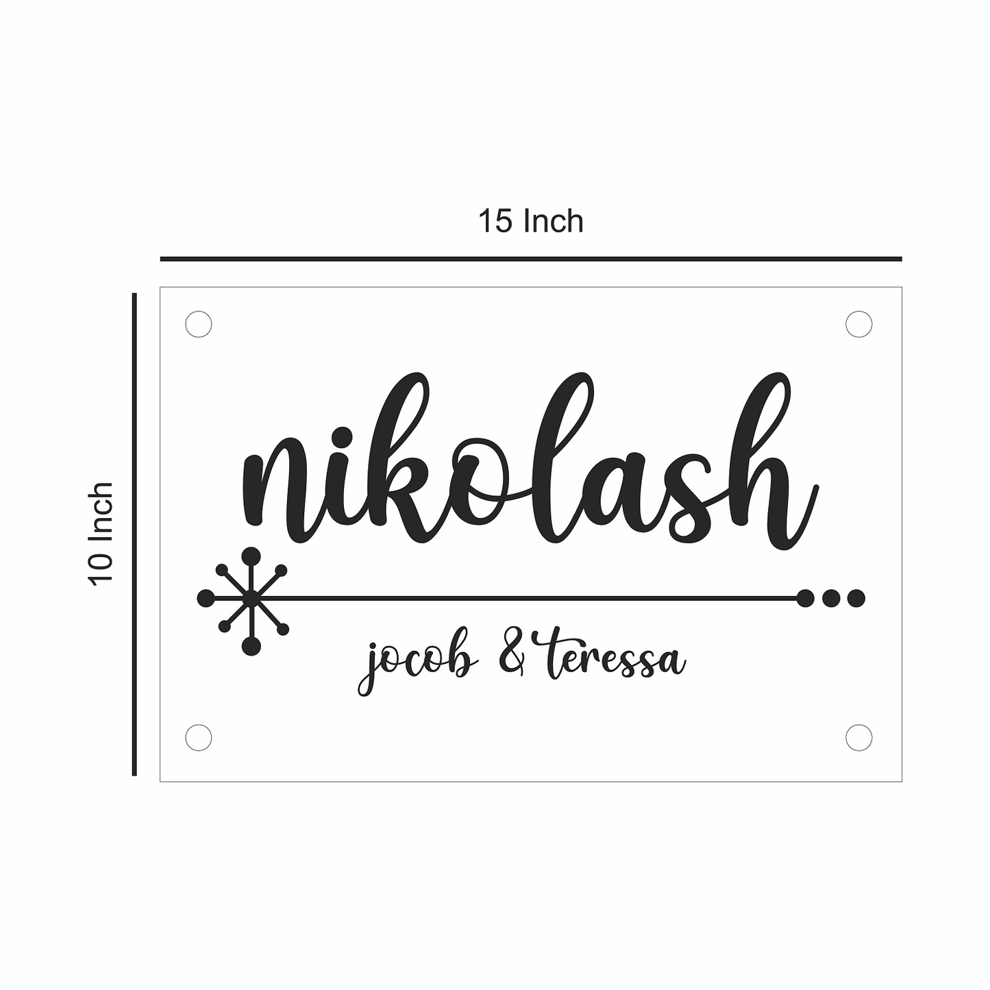 Personalized Stainless Steel Name Plate For Home - NameplateWale