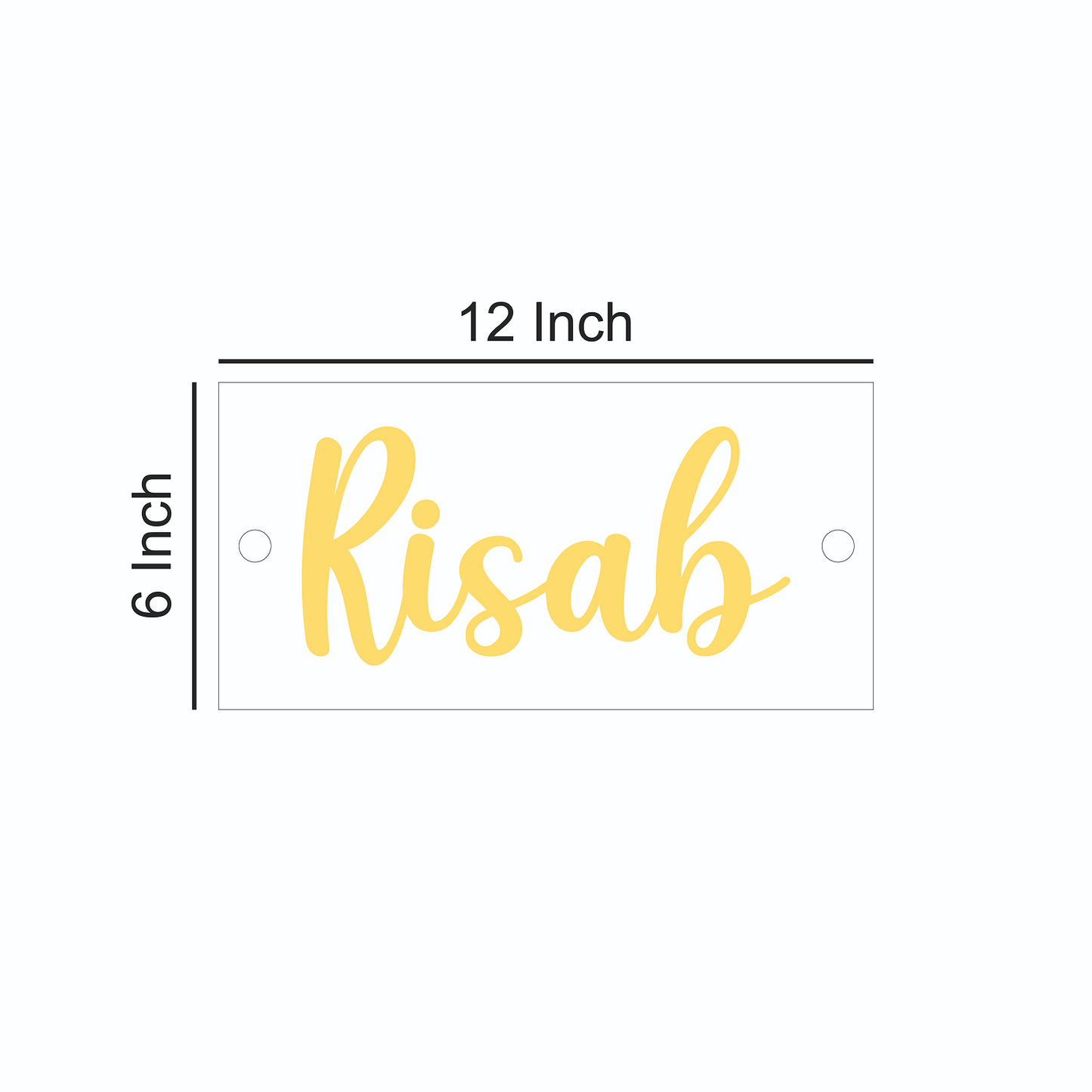 Personalized Acrylic Name Plate for Home – Black + Golden - NameplateWale