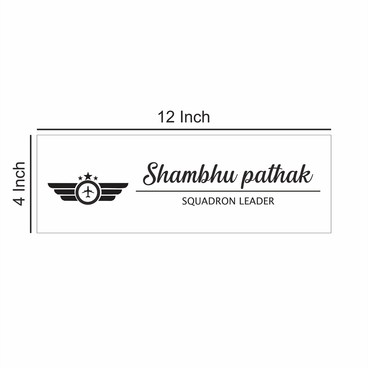 Office Name Plate for Air Force | Stainless Steel - NameplateWale
