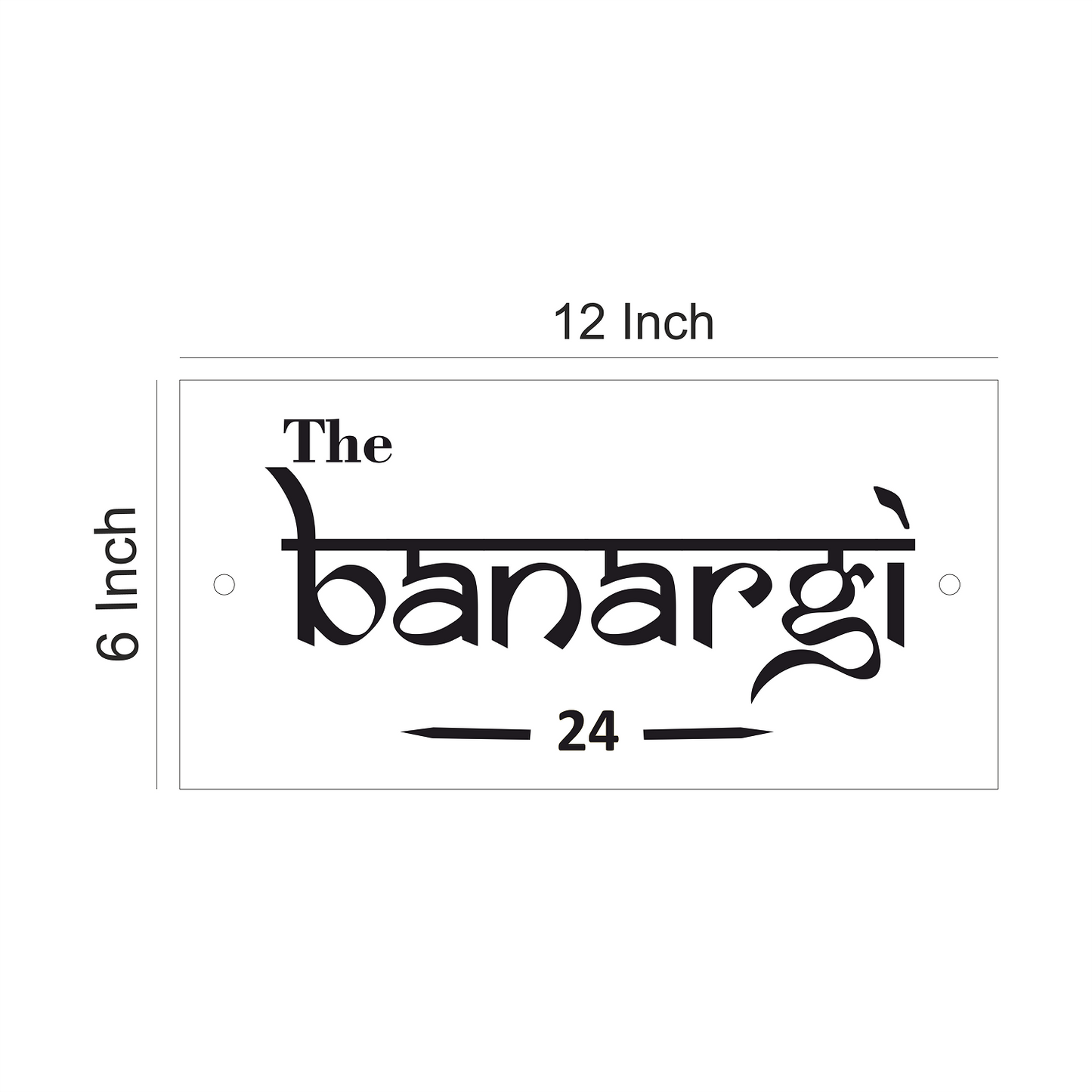 Personalized Acrylic Name Plate for Home – Black + White - NameplateWale