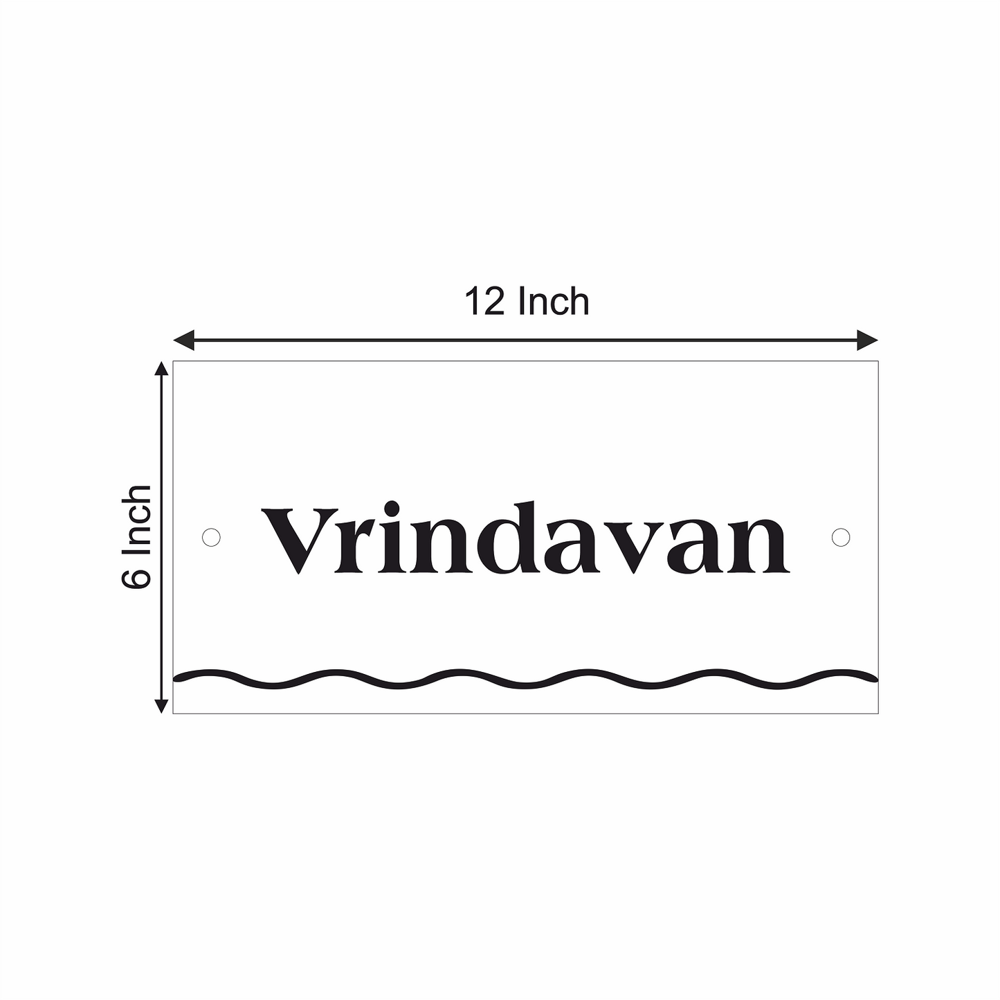 Personalized Acrylic Name Plate for Home – White + Black - NameplateWale