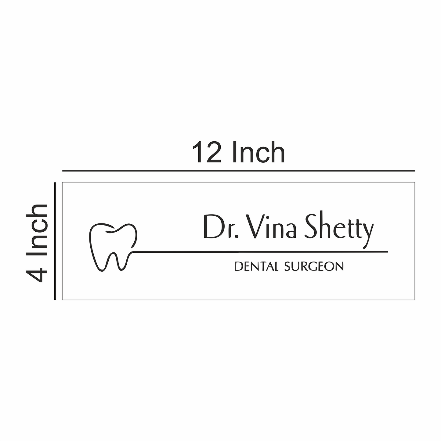 Office Name Plate for Dental Surgeons/ Doctors | Stainless Steel - NameplateWale