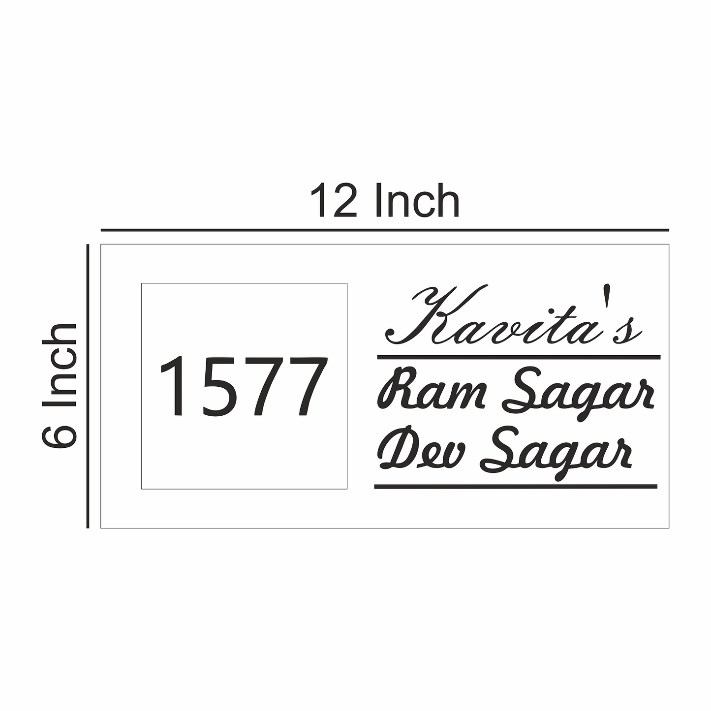 Personalized Acrylic Name Plate for Home – Black + White - NameplateWale