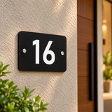 Personalized Acrylic Name Plate For Home – Black & White