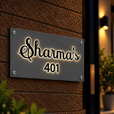 Guttever Light Name Plate for Home