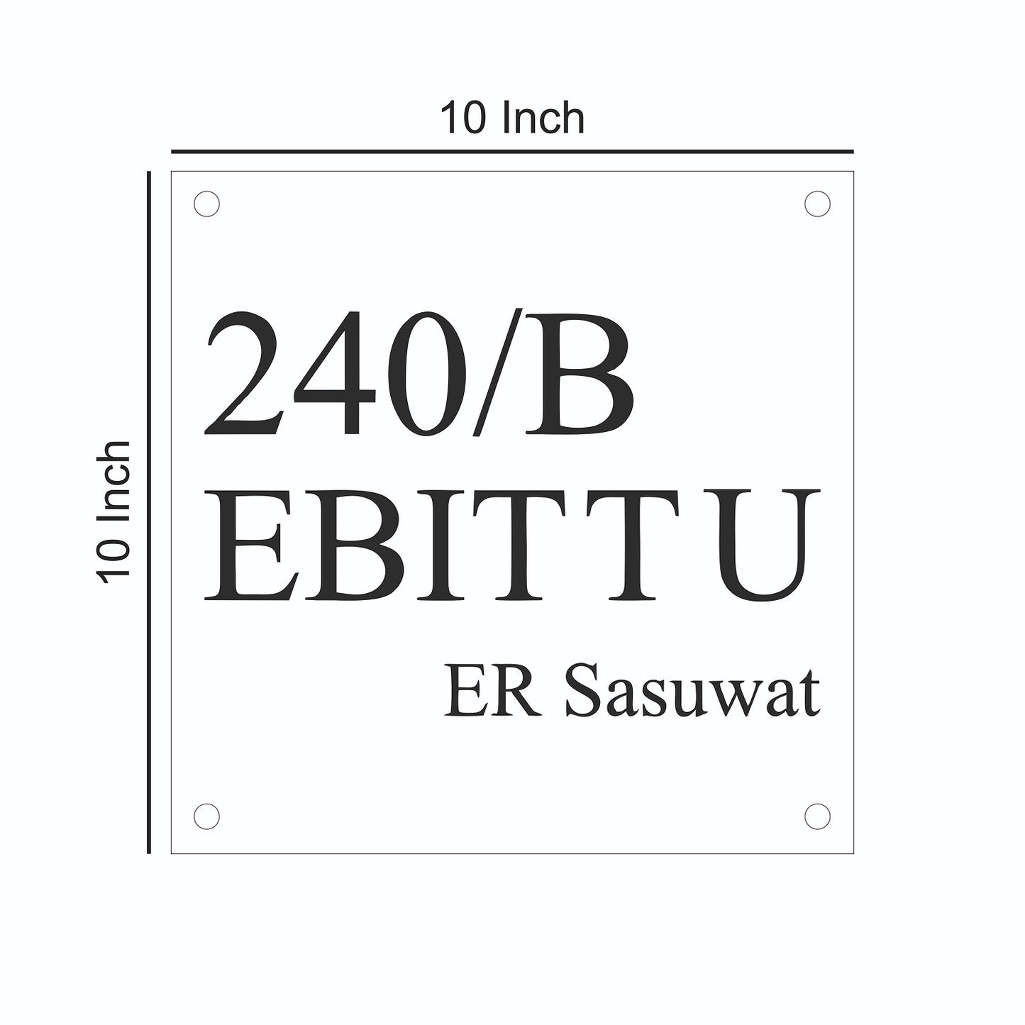 Personalized Stainless Steel Name Plate For Home - NameplateWale