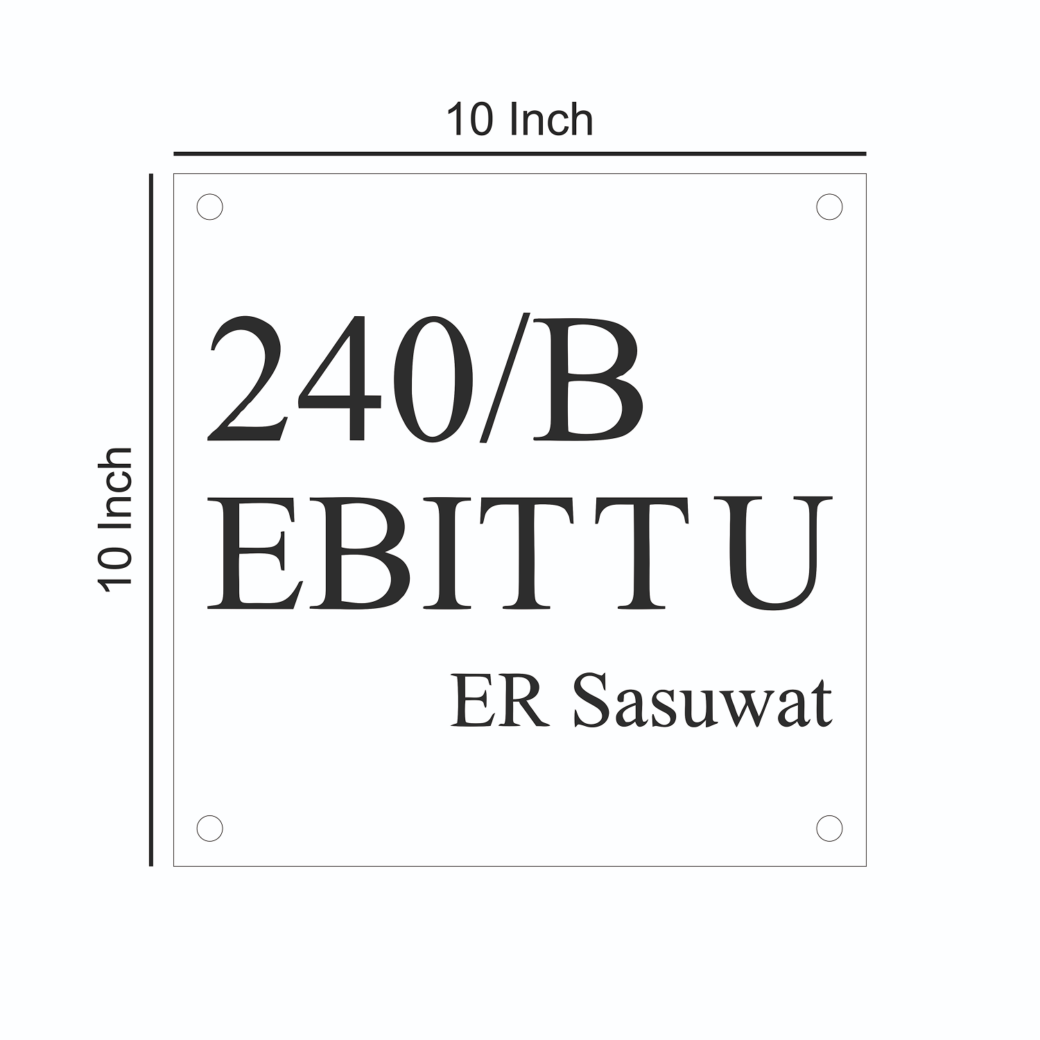 Personalized Stainless Steel Name Plate For Home - NameplateWale
