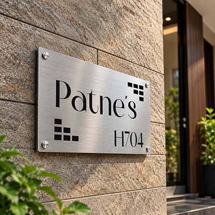 Personalized Stainless Steel Name Plate For Home