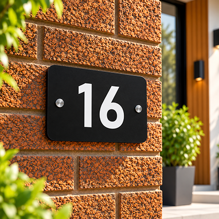 Personalized Acrylic Name Plate For Home – Black & White