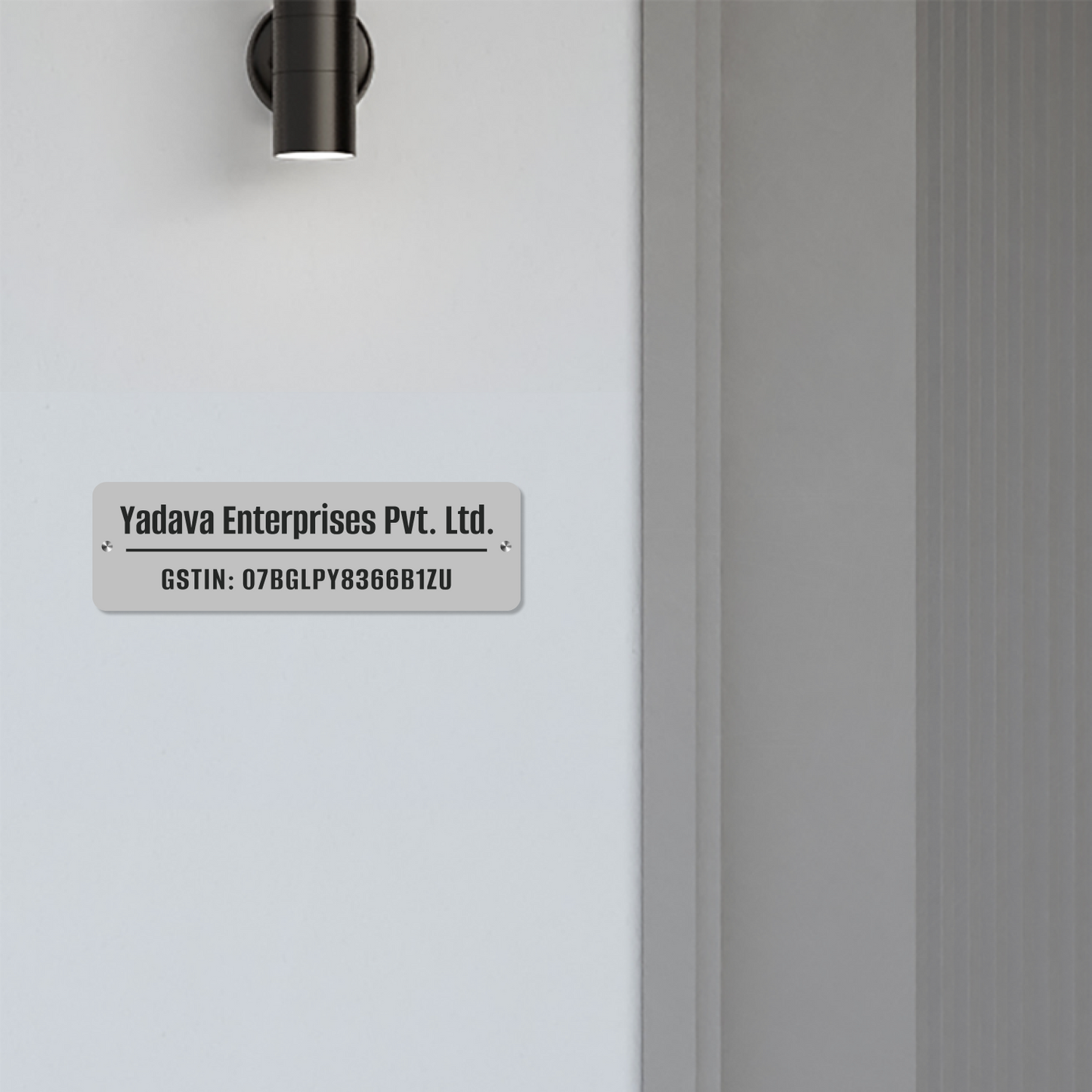 Office Name Plate with Company Name and GST Number