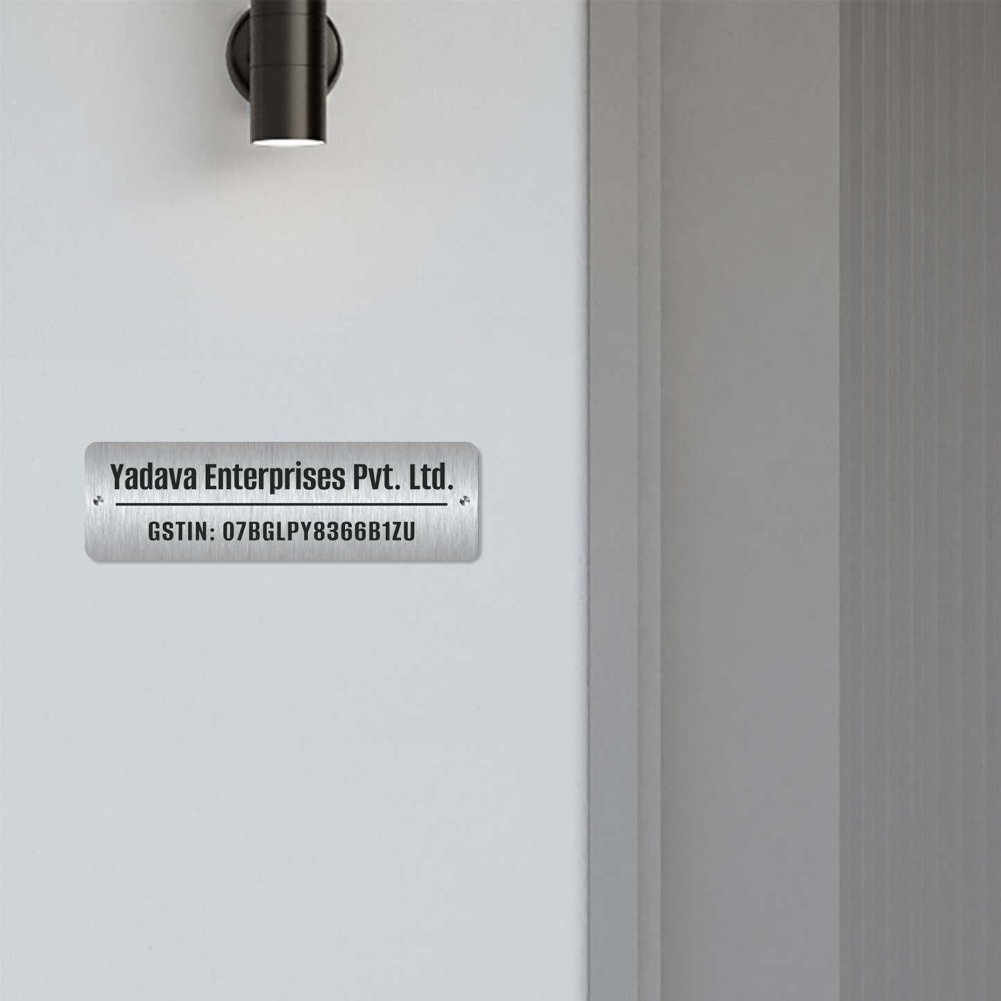 Office Name Plate with Company Name and GST Number