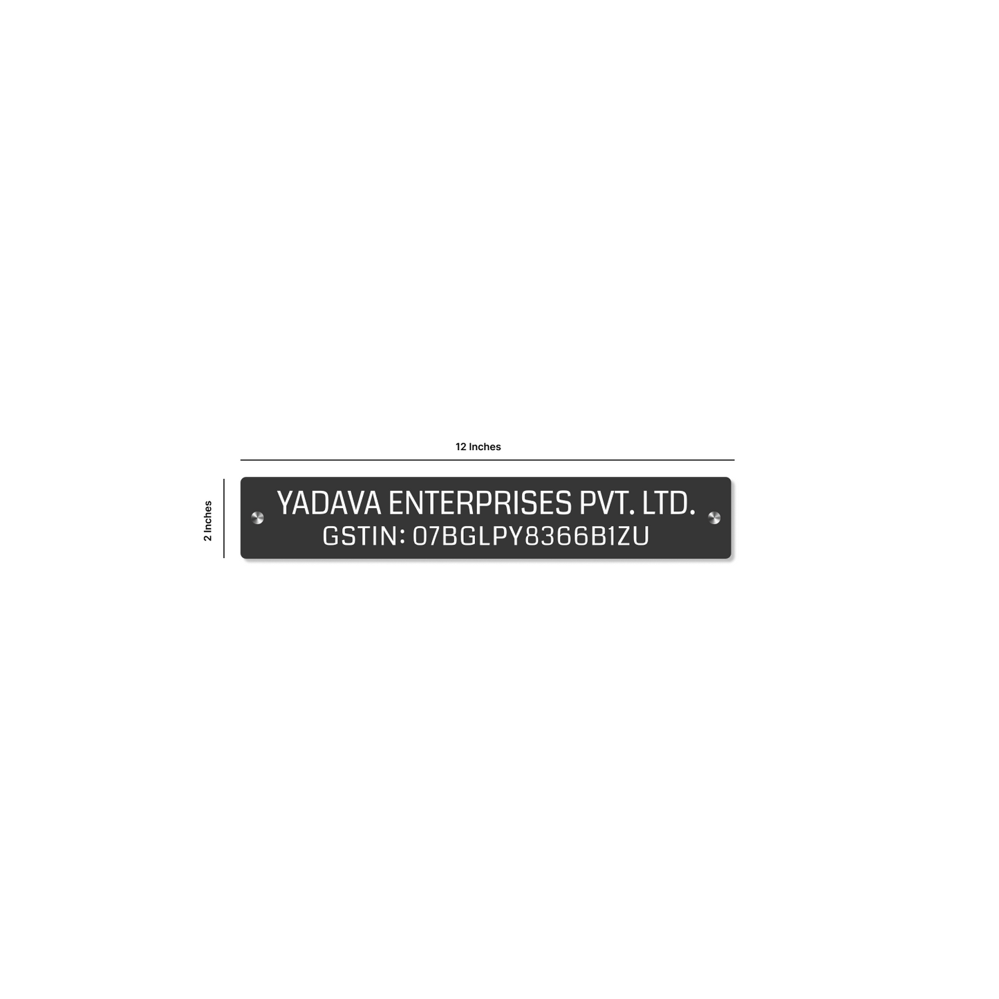 Office Name Plate with Company Name and GST Number