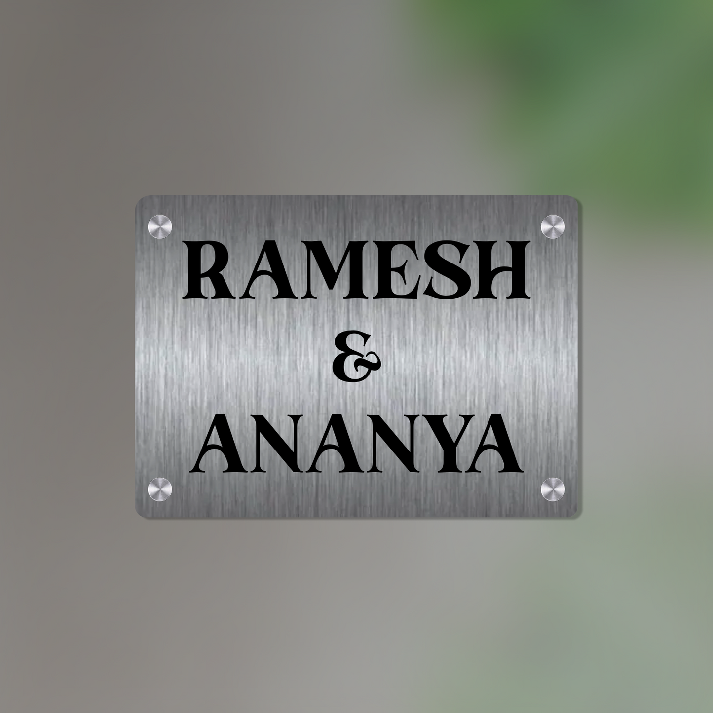 Personalized Stainless Steel Name Plate For Home