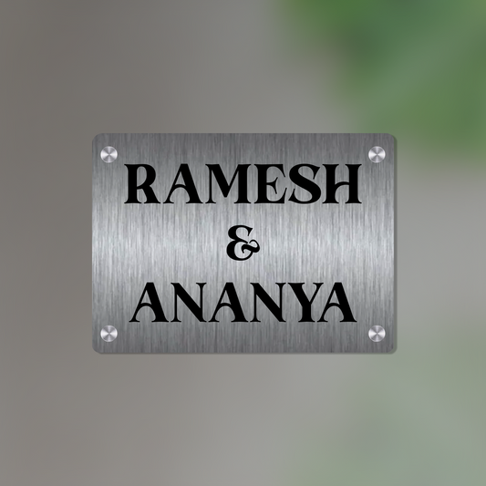 Personalized Stainless Steel Name Plate For Home