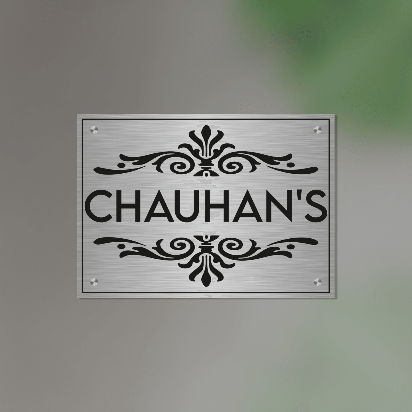 Personalized Stainless Steel Name Plate For Home