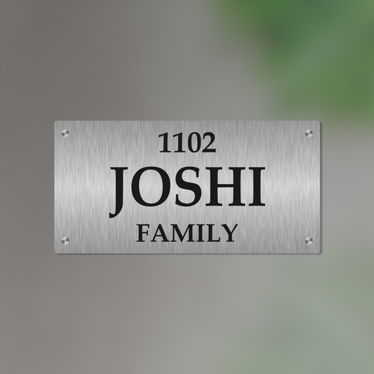 Personalized Stainless Steel Name Plate For Home