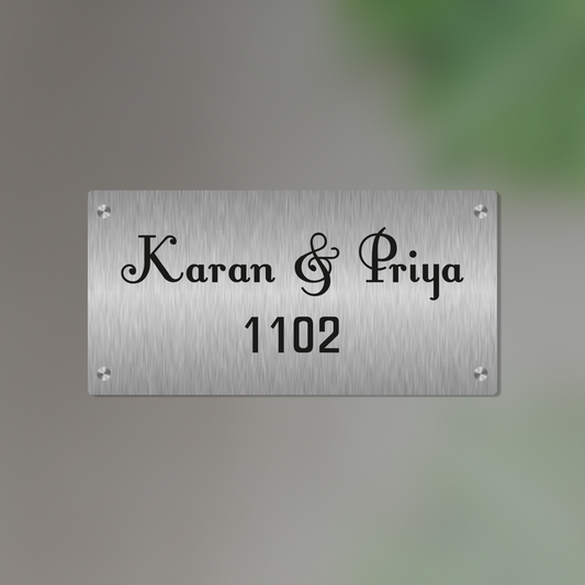 Personalized Stainless Steel Name Plate For Home