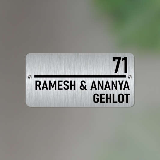 Personalized Stainless Steel Name Plate For Home