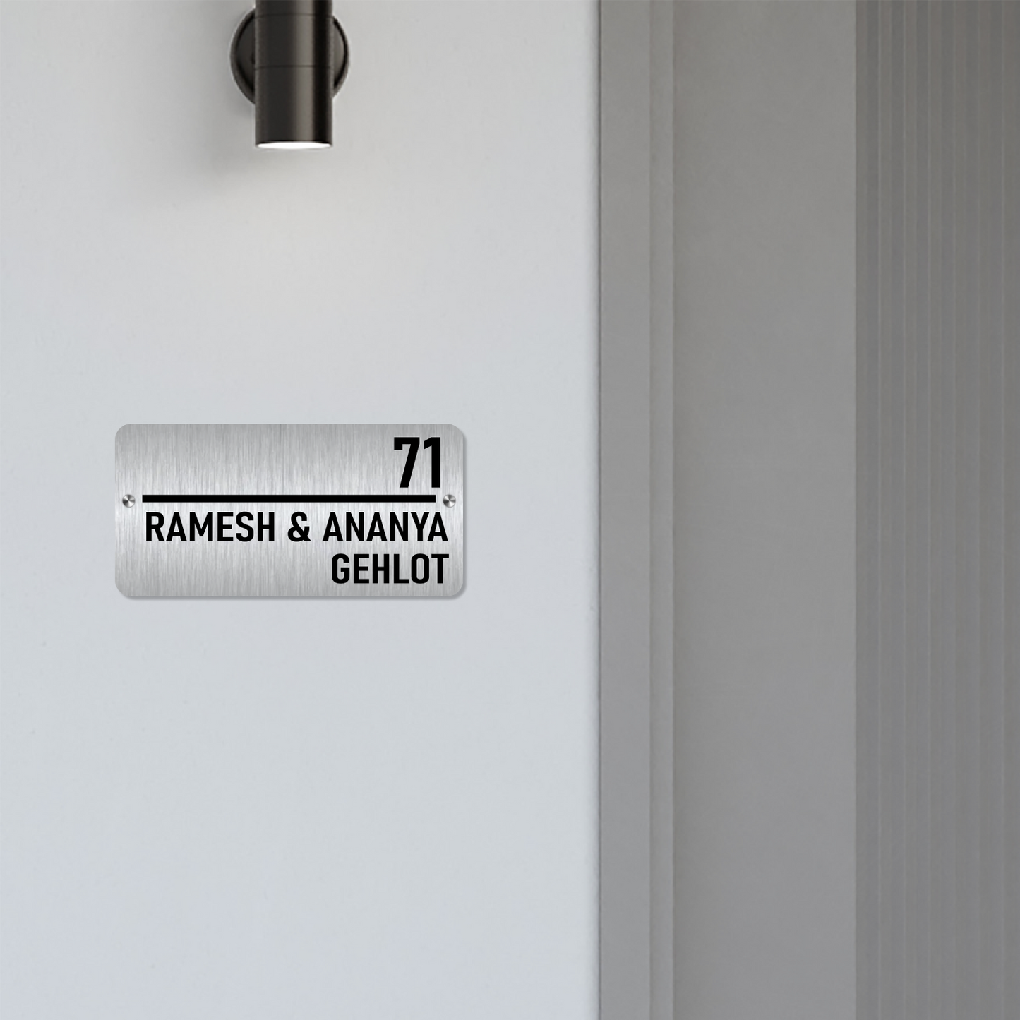 Personalized Stainless Steel Name Plate For Home