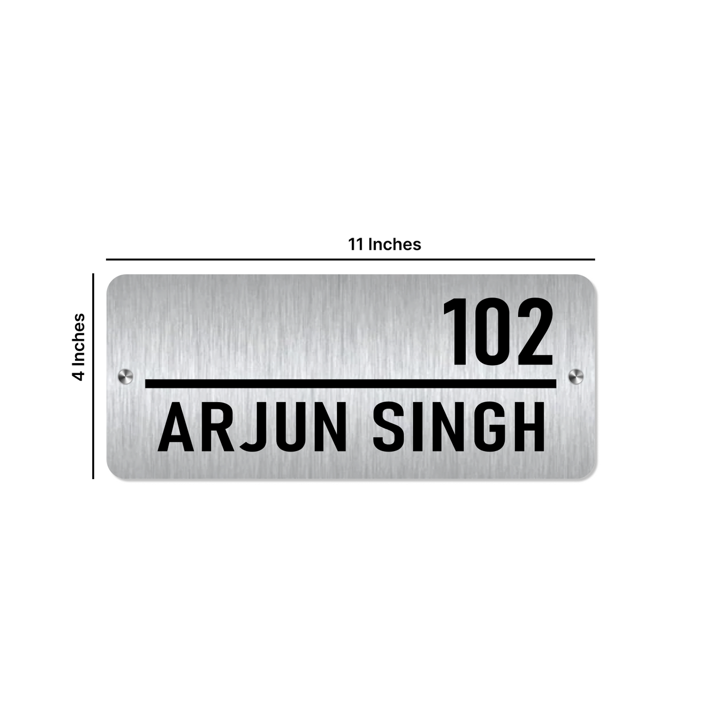 Personalized Stainless Steel Name Plate For Home