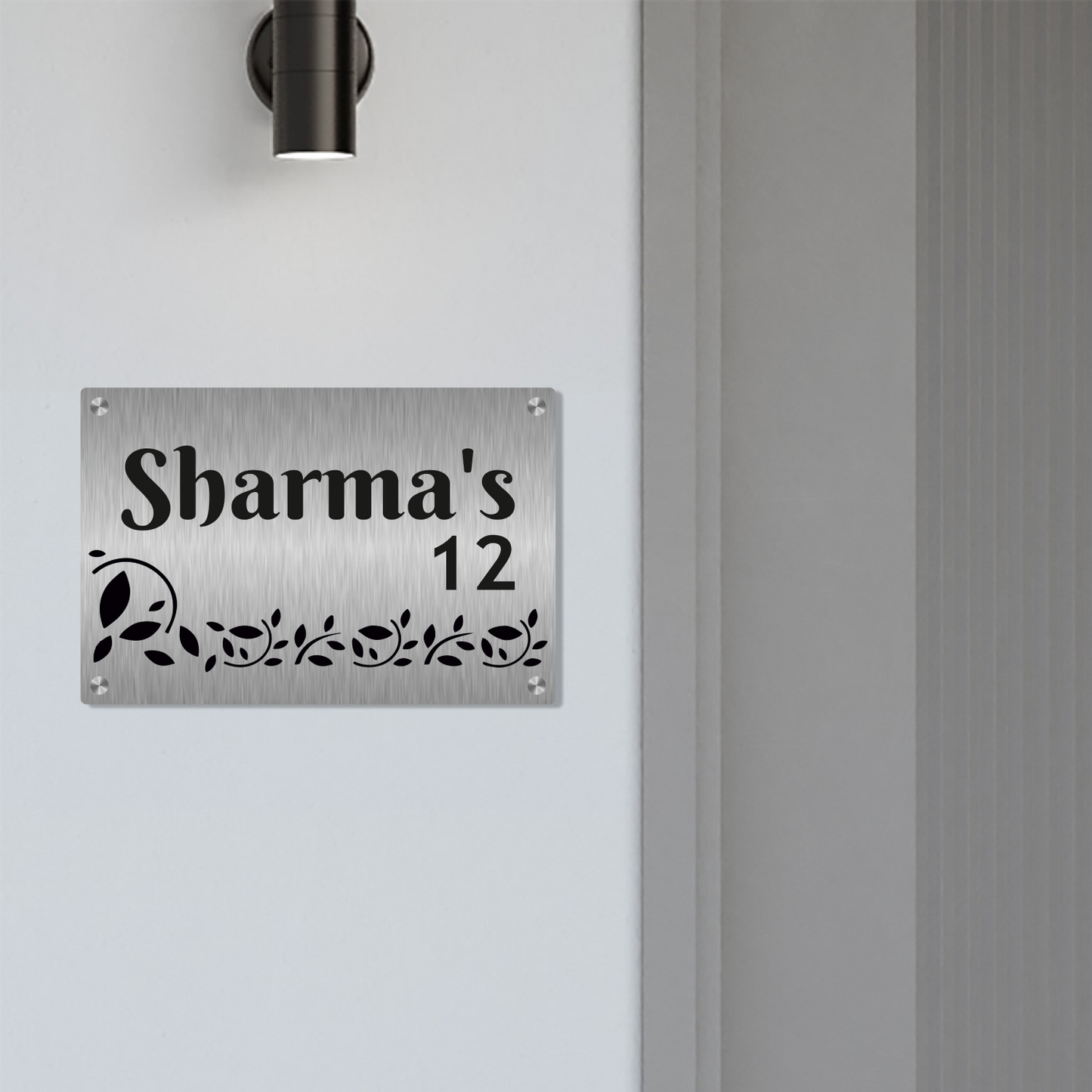 Personalized Stainless Steel Name Plate For Home