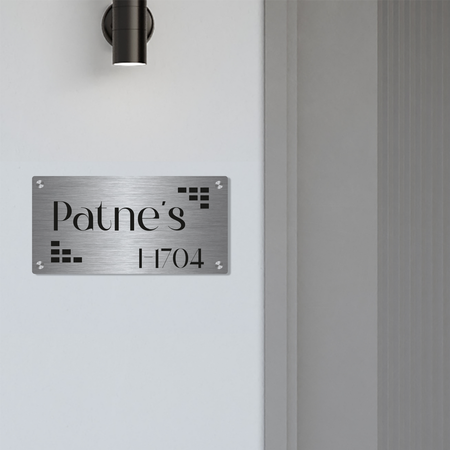 Personalized Stainless Steel Name Plate For Home