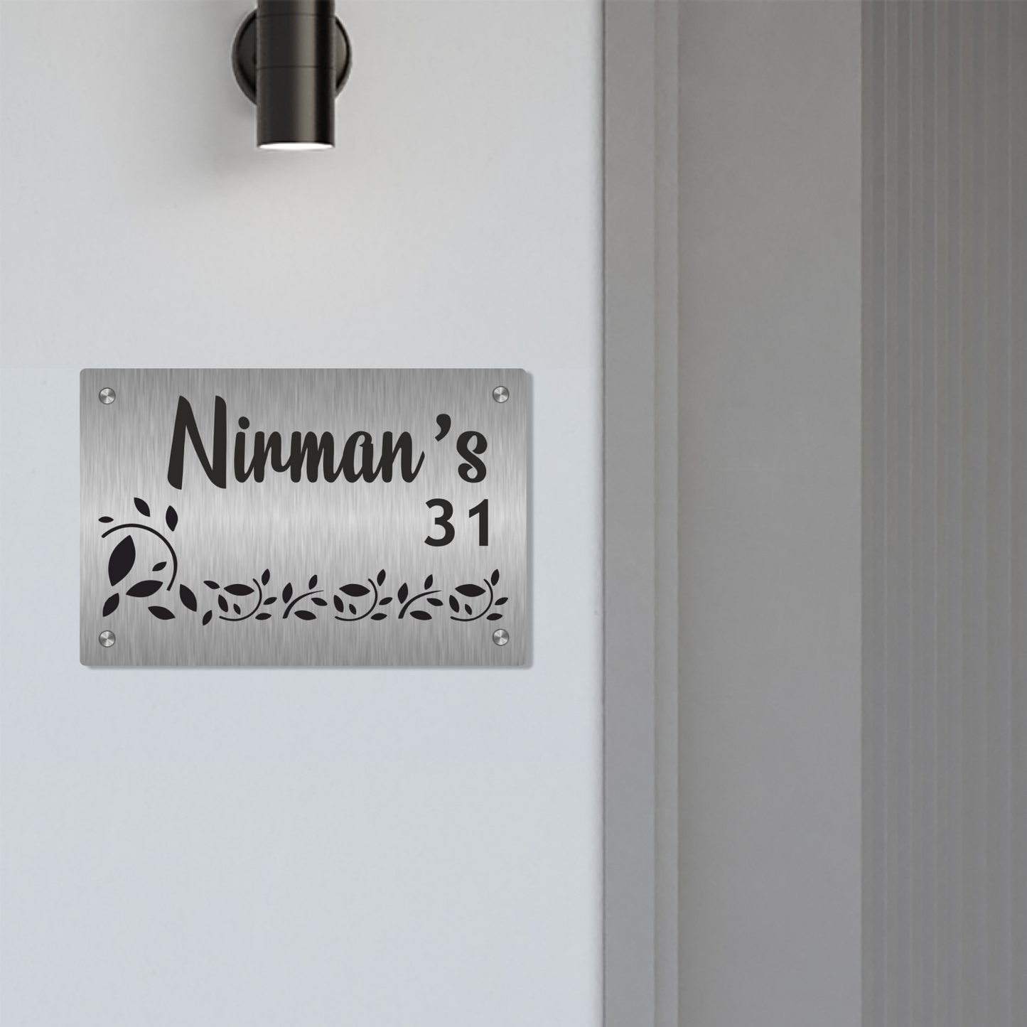 Personalized Stainless Steel Name Plate For Home