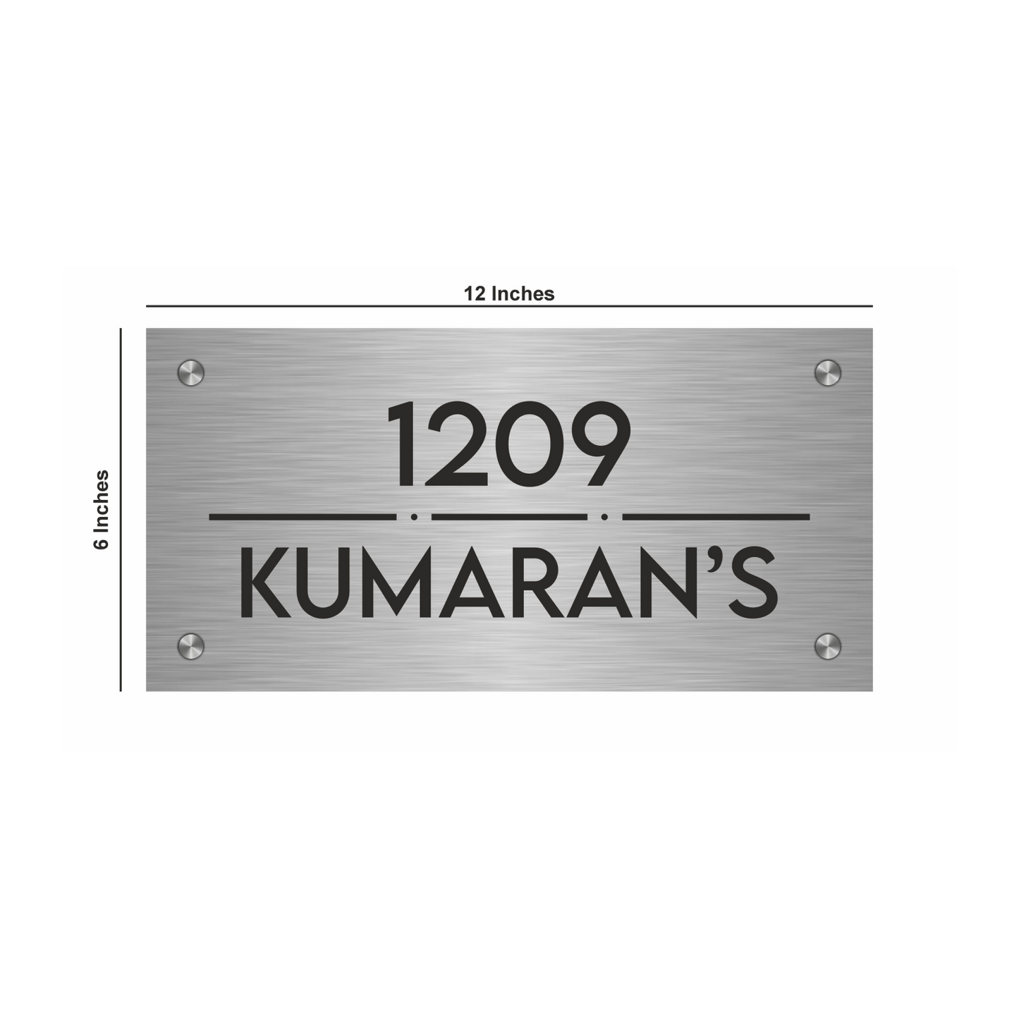 Personalized Stainless Steel Name Plate For Home