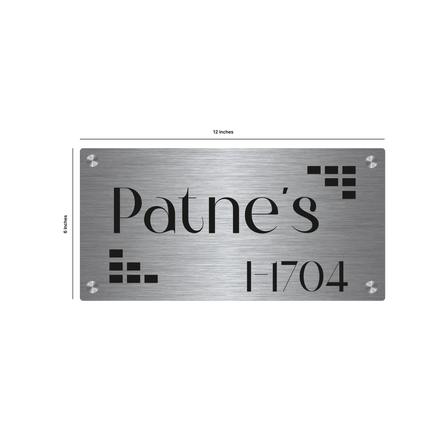 Personalized Stainless Steel Name Plate For Home