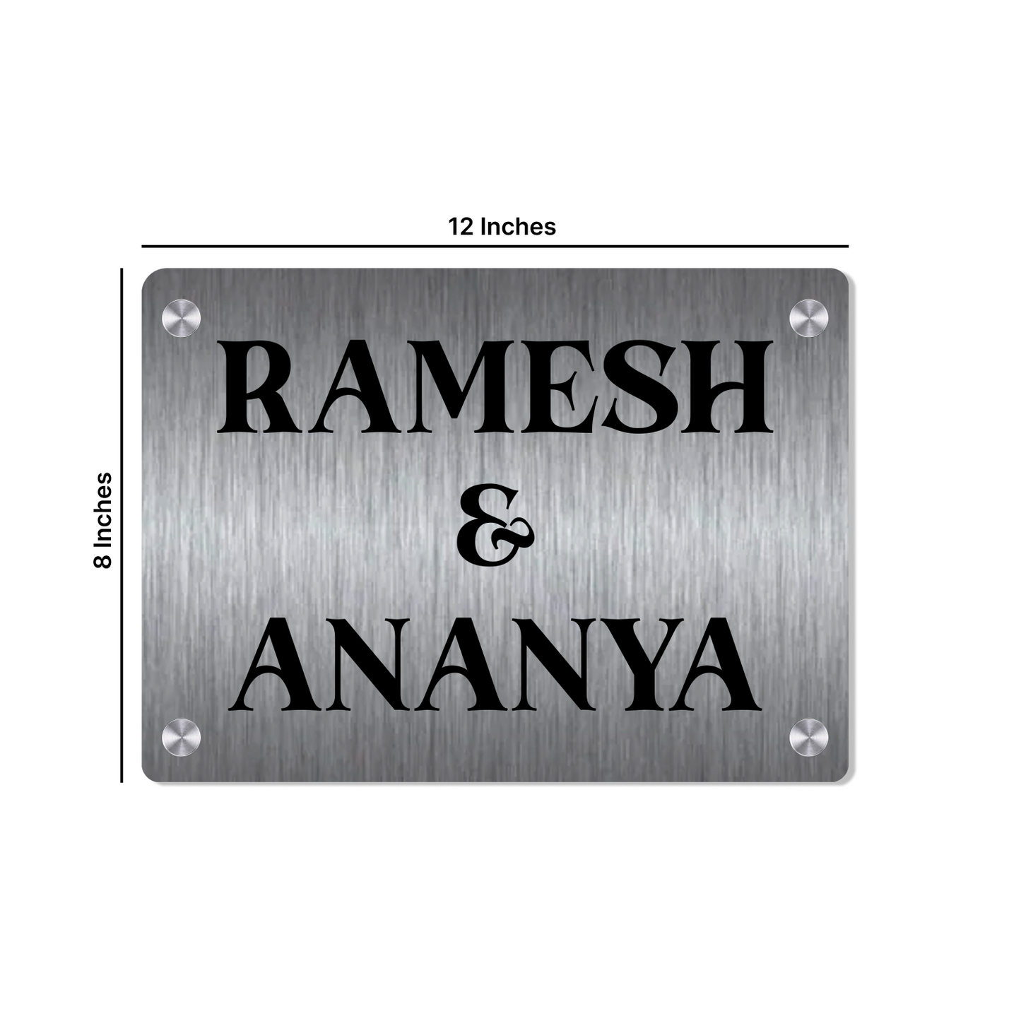 Personalized Stainless Steel Name Plate For Home