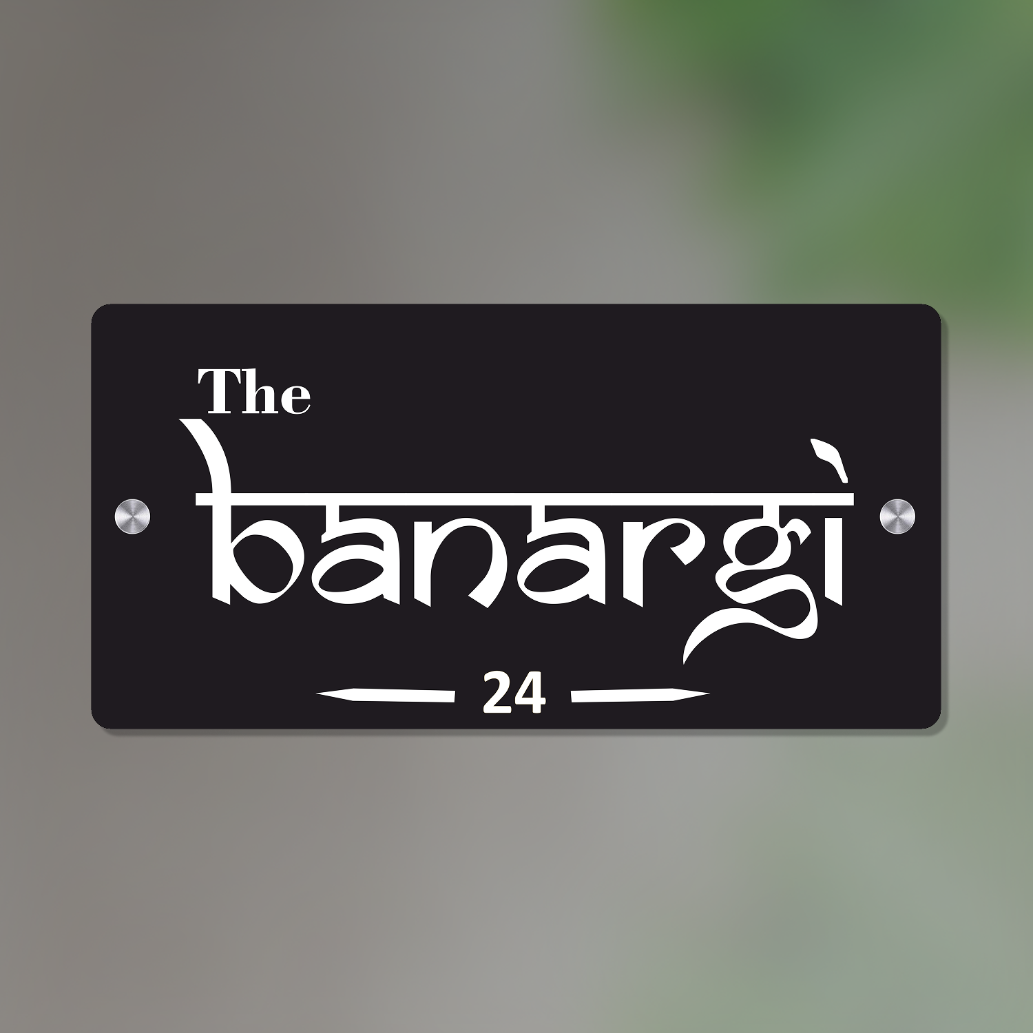 Personalized Acrylic Name Plate for Home – Black + White - NameplateWale