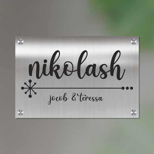 Personalized Stainless Steel Name Plate For Home - NameplateWale
