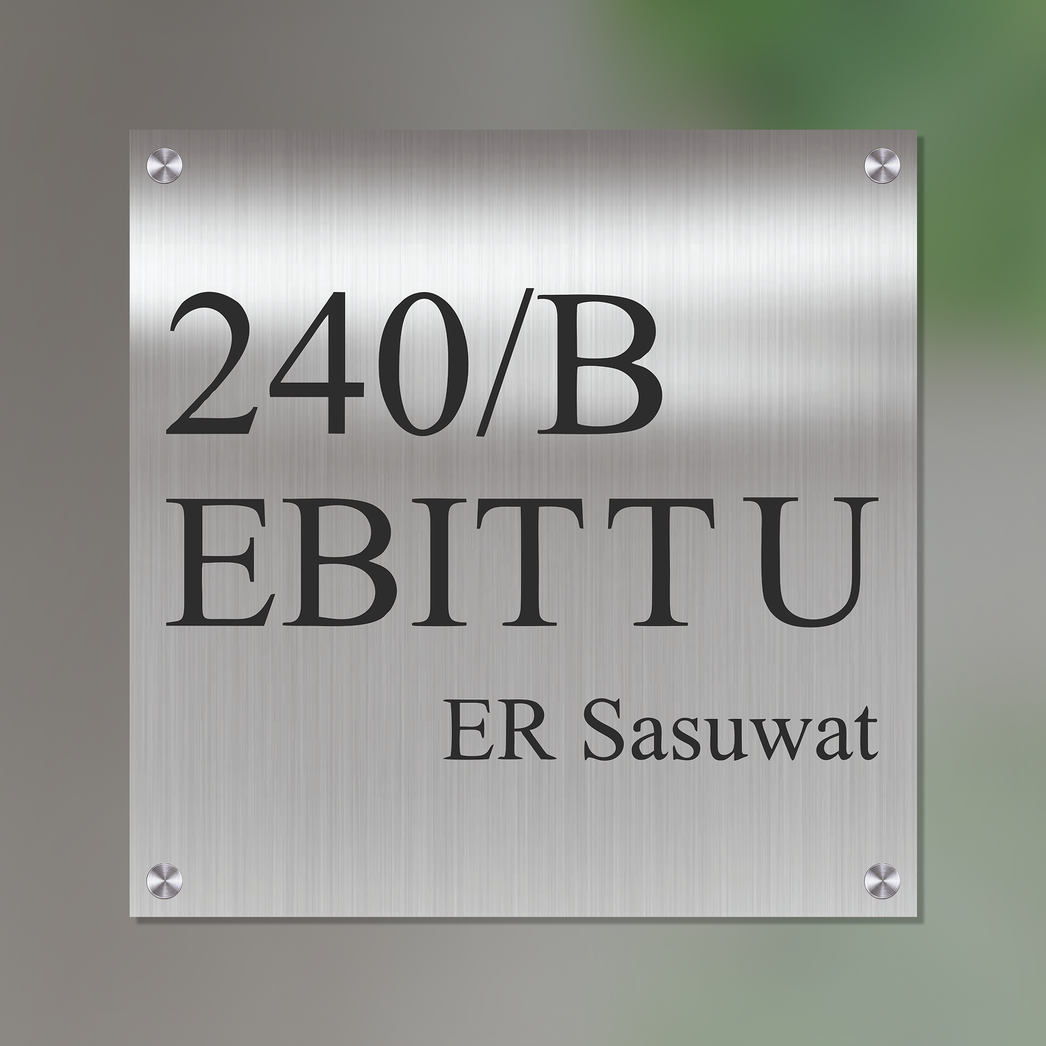 Personalized Stainless Steel Name Plate For Home - NameplateWale