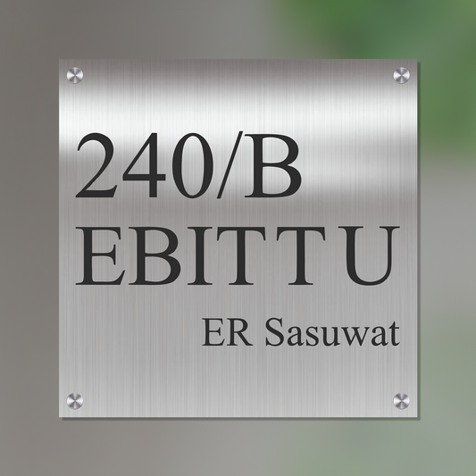 Personalized Stainless Steel Name Plate For Home - NameplateWale