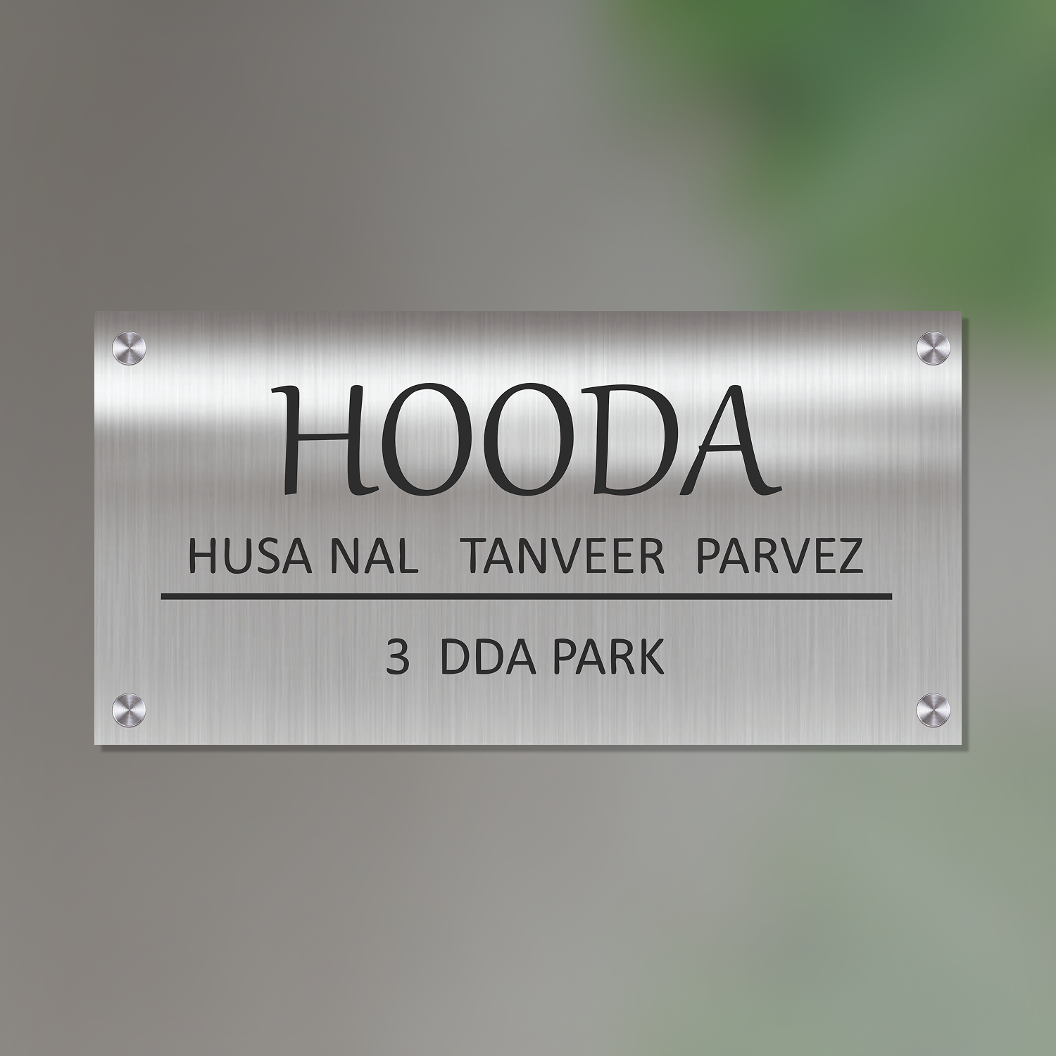Personalized Stainless Steel Name Plate For Home - NameplateWale