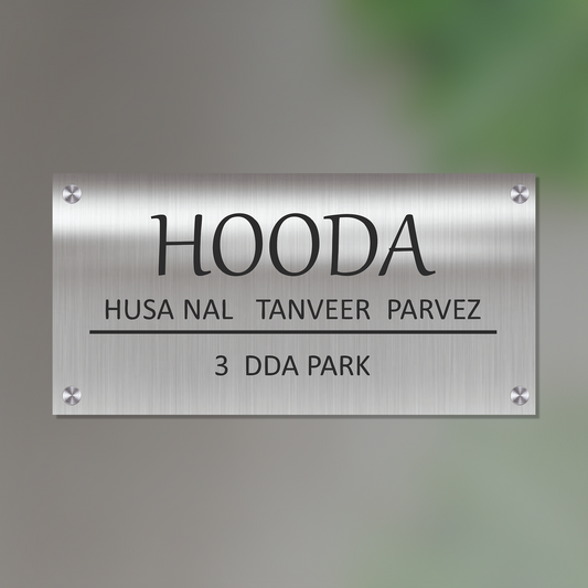 Personalized Stainless Steel Name Plate For Home - NameplateWale