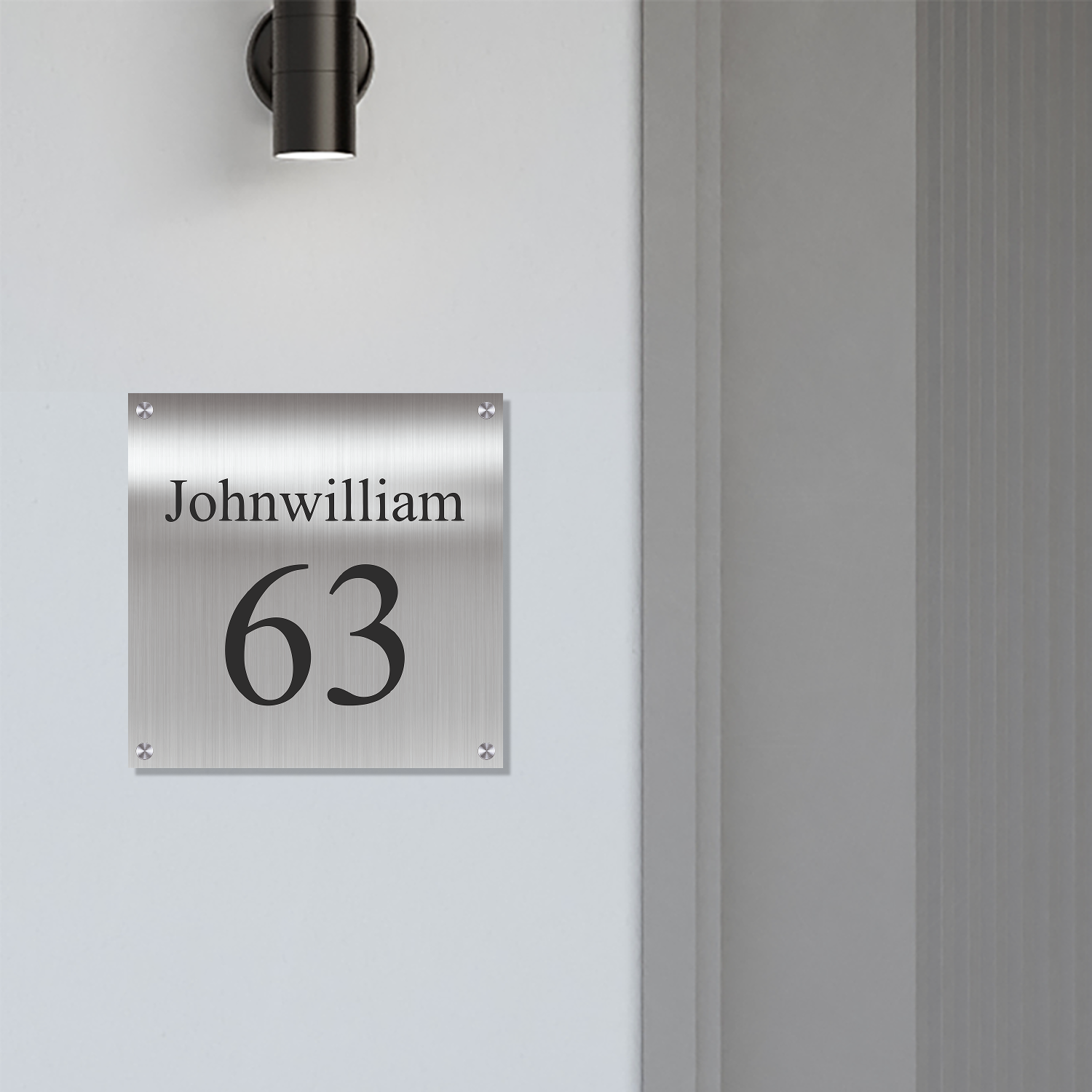Personalized Stainless Steel Name Plate For Home - NameplateWale