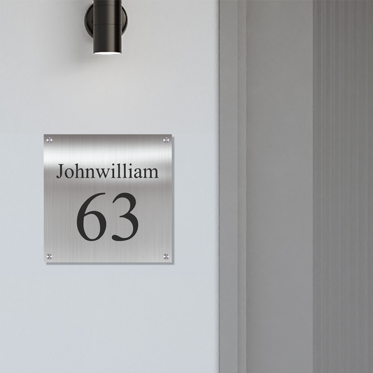 Personalized Stainless Steel Name Plate For Home - NameplateWale