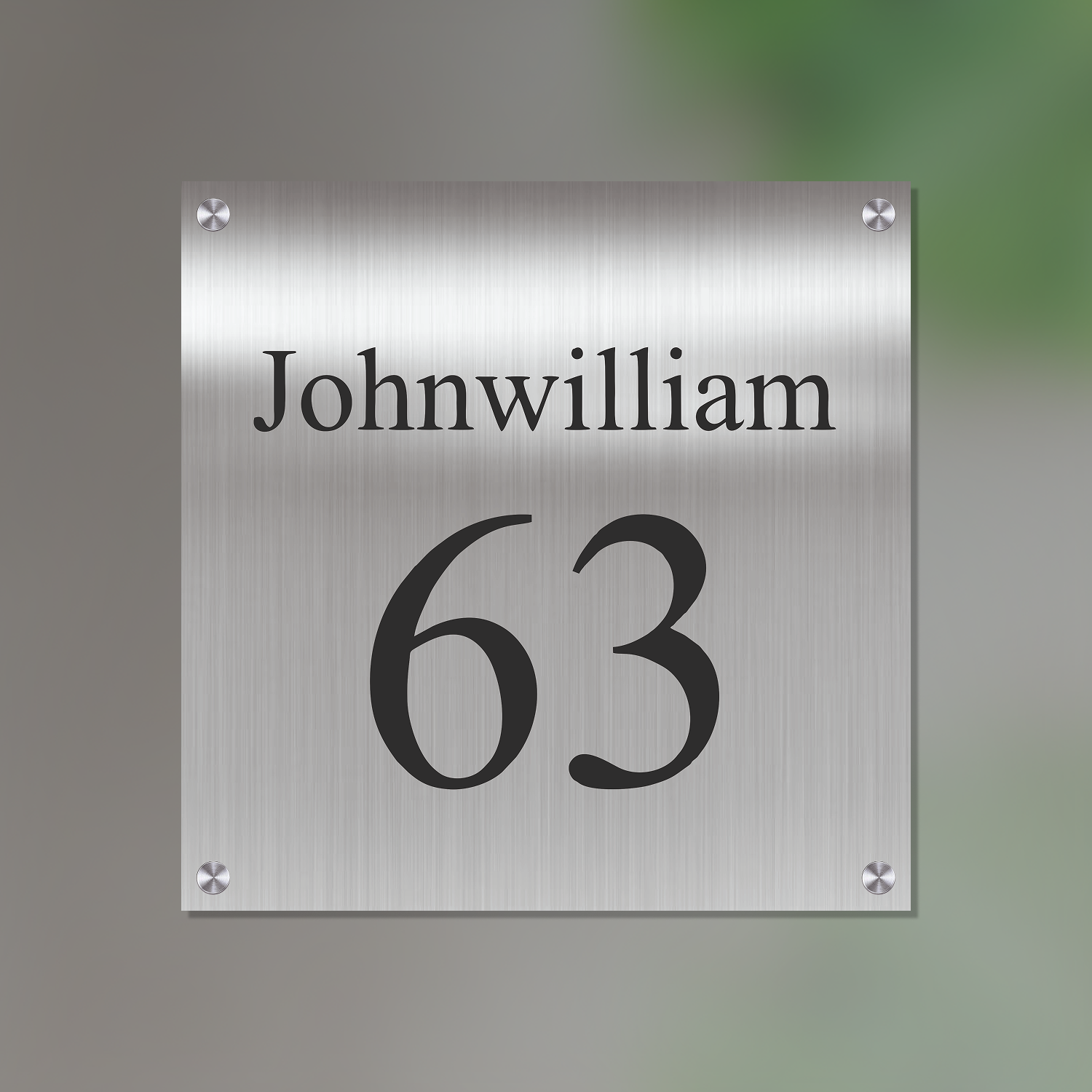 Personalized Stainless Steel Name Plate For Home - NameplateWale