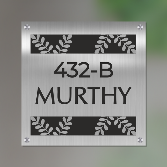 Personalized Stainless Steel Name Plate For Home - NameplateWale